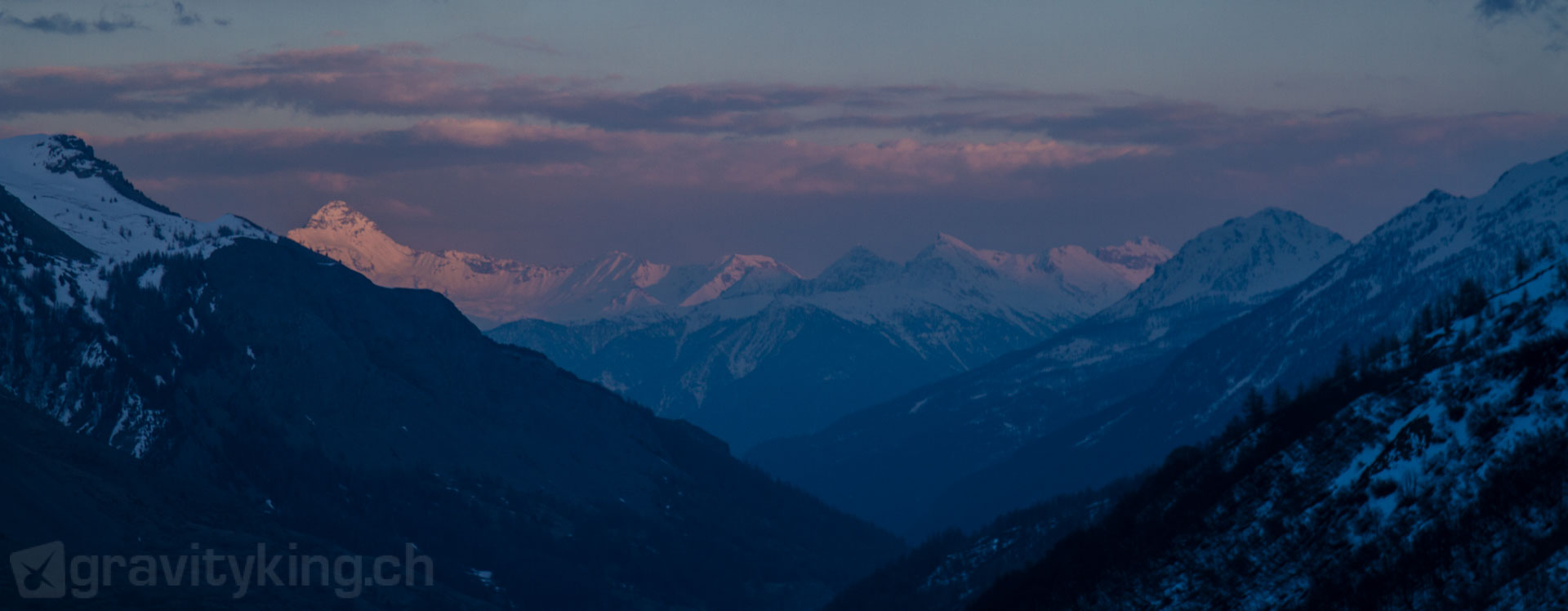 Serre Chevalier alpenglow, French Alps
