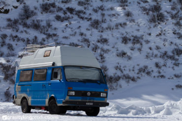 Happy Alpine Campervan "Rollin' John Wayne" in Tschamut