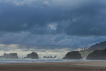 Mystic scenery in Cannon Beach, Oregon.