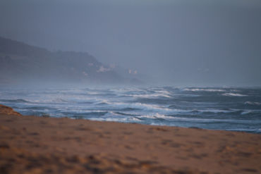 Onshore wind waves, no surf today. Pacific City, Oregon.