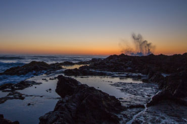 Sunset wave somewhere in Oregon.