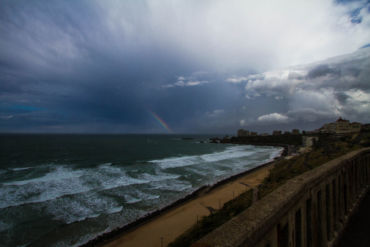 Stormy day in Biarritz after the night our bus felt like a rocking chair.