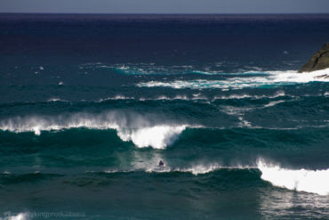 Solo-surfing. Unknown surfer, Pantin, Galicia.