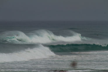 Big waves at Playa Explanada. Razo, Galicia.