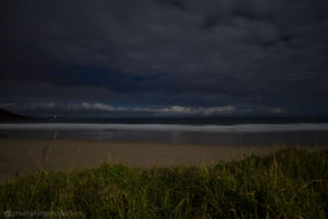 Playa de Razo at night.