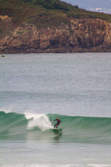 Stef surfing Razo in nice glassy conditions.