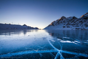 Black ice on Lago Bianco.