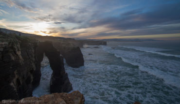 Sunset on Praia das Catedrais.