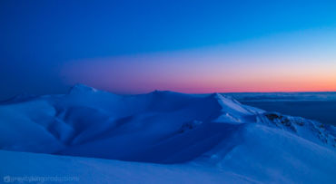It's blue hour on Mt. Helmos, Kalavryta, Greece.