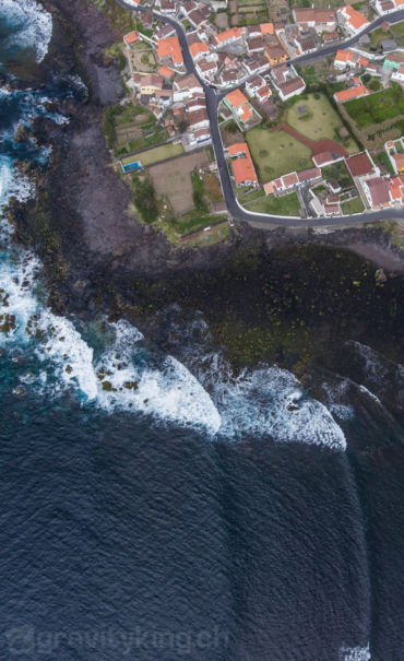 Mosteiros right from the sky. Mosteiros, São Miguel, Azores gravityking surf explore