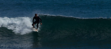 Surfing Populo Beach.